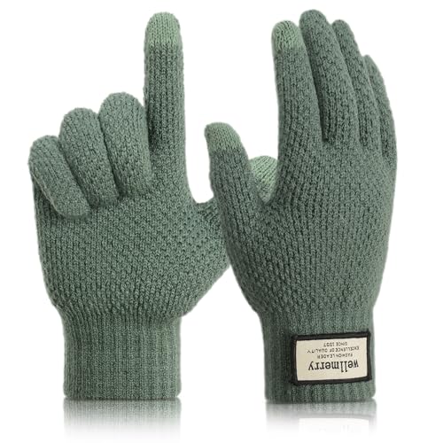 IHIGOGOFA Winterhandschuhe Touchscreen Strickhandschuhe Fingerhandschuhe Sport Warm und Winddicht Winter Handschuhe für Skifahren Radfahren Geeinget für Damen und Herren von IHIGOGOFA