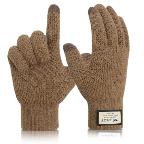IHIGOGOFA Winterhandschuhe Touchscreen Strickhandschuhe Fingerhandschuhe Sport Warm und Winddicht Winter Handschuhe für Skifahren Radfahren Geeinget für Damen und Herren von IHIGOGOFA