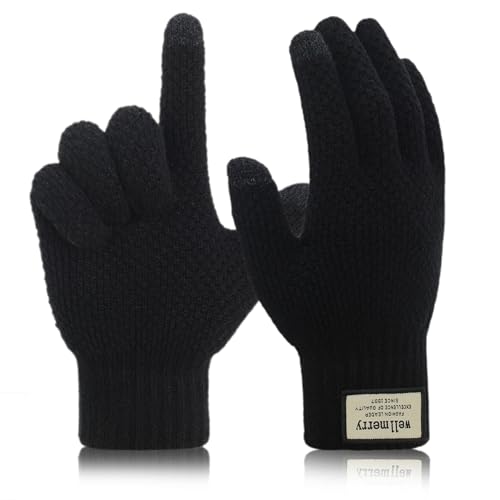 IHIGOGOFA Winterhandschuhe Touchscreen Strickhandschuhe Fingerhandschuhe Sport Warm und Winddicht Winter Handschuhe für Skifahren Radfahren Geeinget für Damen und Herren von IHIGOGOFA