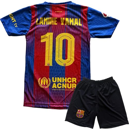 Boriverae Lamine Yamal Nr.10 Trikot Set Jungen – Kinder Fußball Outfit 2026 Heimdesign – Shirt mit Hose – Fan Geschenk Trikot für Kinder 164 von IHIMI