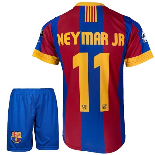 IHIMI Neymar #11 Nostalgie Trikot Kinder Set – Barca Retro Fußball Outfit – Trikot & Shorts für Jungen – Fanartikel für Neymar-Fans – Größen 152 von IHIMI