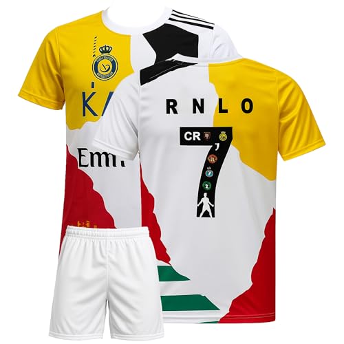 IHIMI Star Nr.7 Fan Trikot Kinder Set – Spezielles Fußball Outfit mit Shorts – Inspiriert von Karriere Teams Design – Komfort Stil 140 von IHIMI