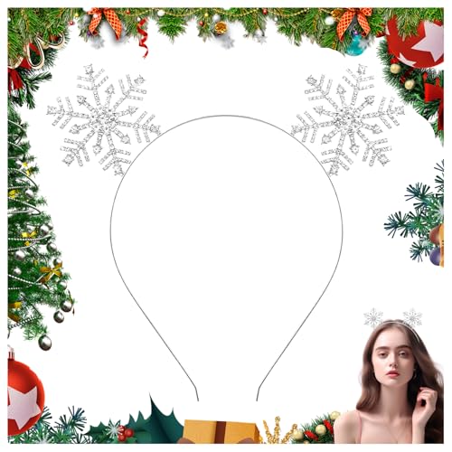 Schneeflocken Haarreif Weihnachten, Schneeflocke Weihnachtshaarreifen Weihnachts Haarreif Kopfschmuck Haarschmuck Weihnachten Party Cosplay Zubehör Foto Requisiten von IHLOOTD