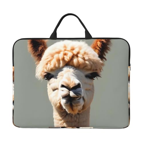 Alpaca Avatar 14-Zoll-Laptop-Tasche mit stoßfestem Futter und tragbarem Design, geeignet für Business und Alltag. von IHVBRHHM