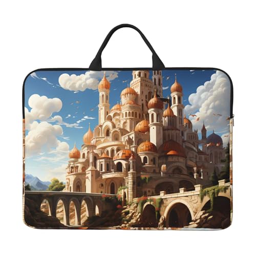 Anime Castle Sky 14 Zoll Laptoptasche mit stoßfestem Futter und tragbarem Design, geeignet für Business und Alltag. von IHVBRHHM