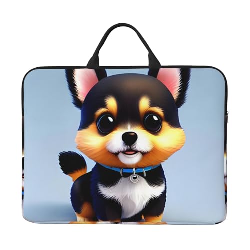 Card Love Fancy Puppy Laptoptasche mit stoßfestem Futter und tragbarem Design, geeignet für den geschäftlichen und täglichen Gebrauch. von IHVBRHHM