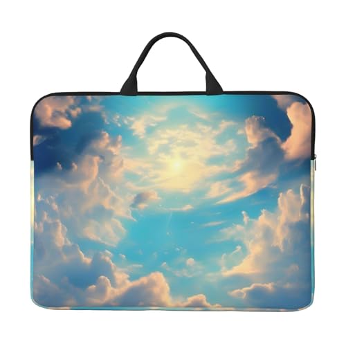 Cloudy Sky Laptoptasche mit stoßfestem Futter und tragbarem Design, geeignet für Business und den täglichen Gebrauch. von IHVBRHHM