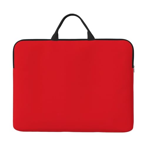 Einfarbige rote Laptoptasche mit stoßfestem Futter und tragbarem Design, geeignet für Business und den täglichen Gebrauch. von IHVBRHHM