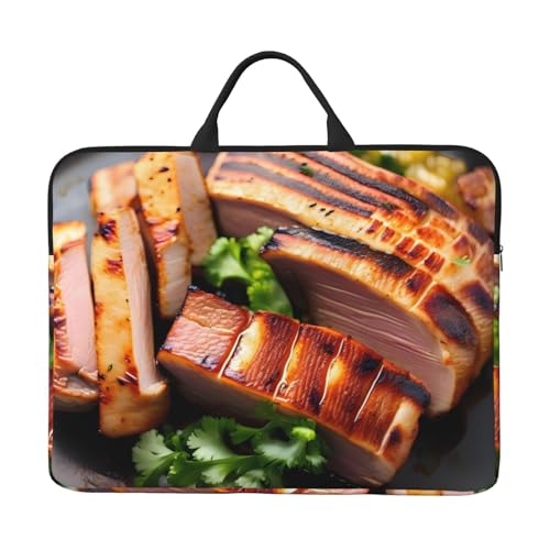 Golden Roast 14-Zoll-Laptop-Tasche mit stoßfestem Futter und tragbarem Design, geeignet für Business und Alltag. von IHVBRHHM