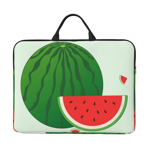 IHVBRHHM Cartoon-Wassermelonen-Laptop-Tasche mit stoßfestem Futter und tragbarem Design, geeignet für den geschäftlichen und täglichen Gebrauch. von IHVBRHHM