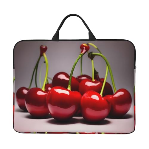 IHVBRHHM Chilean Cherries 14-Zoll-Laptop-Tasche mit stoßfestem Futter und tragbarem Design, geeignet für Business und Alltag. von IHVBRHHM