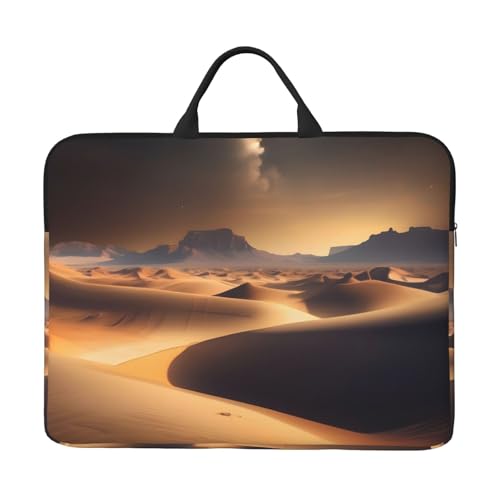 IHVBRHHM Desert Stars Laptoptasche mit stoßfestem Futter und tragbarem Design, geeignet für Business und Alltag, Schwarz, Einheitsgröße von IHVBRHHM