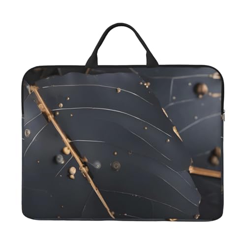 IHVBRHHM Enchanted Plant Leaves 14-Zoll-Laptop-Tasche mit stoßfestem Futter und tragbarem Design, geeignet für den geschäftlichen und täglichen Gebrauch. von IHVBRHHM
