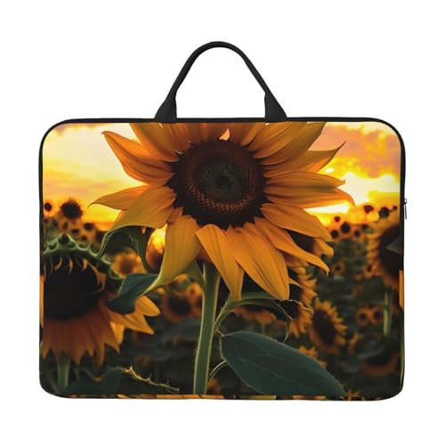 IHVBRHHM Farm Sunflower 14 Zoll Laptoptasche mit stoßfestem Futter und tragbarem Design, geeignet für den geschäftlichen und täglichen Gebrauch. von IHVBRHHM