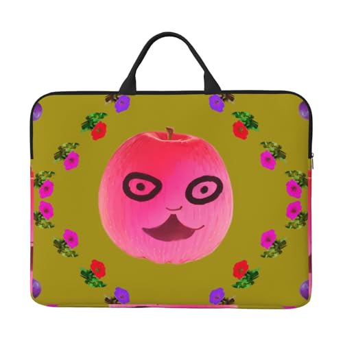 IHVBRHHM Funny Face Peach Laptoptasche mit stoßfestem Futter und tragbarem Design, geeignet für Business und den täglichen Gebrauch. von IHVBRHHM