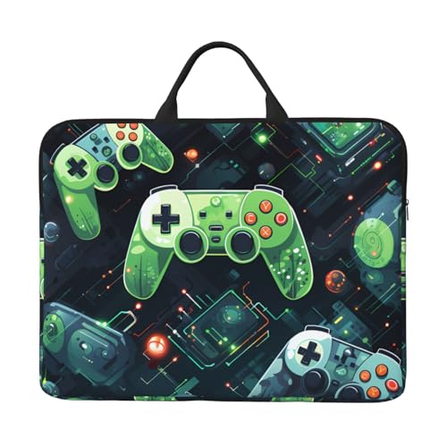 IHVBRHHM Gamepad Circuit Version 14-Zoll-Laptop-Tasche mit stoßfestem Futter und tragbarem Design, geeignet für den geschäftlichen und täglichen Gebrauch. von IHVBRHHM