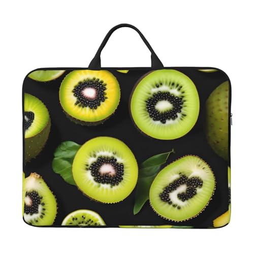 IHVBRHHM Green Kiwi Laptoptasche mit stoßfestem Futter und tragbarem Design, geeignet für Business und Alltag, Schwarz, Einheitsgröße von IHVBRHHM