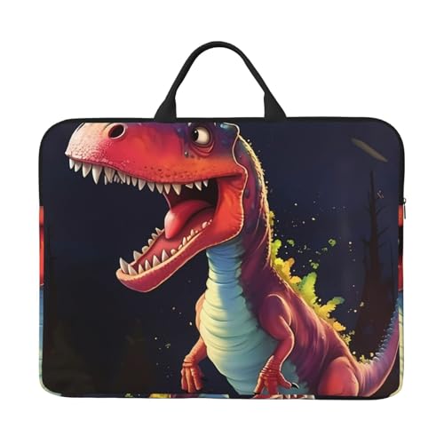 IHVBRHHM Große Dinosaurier-Laptop-Tasche mit 35,6 cm (14 Zoll) und stoßfestem Futter und tragbarem Design, geeignet für den geschäftlichen und täglichen Gebrauch. von IHVBRHHM