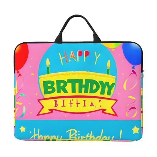 IHVBRHHM Happy Birthday Balloon 14-Zoll-Laptop-Tasche mit stoßfestem Futter und tragbarem Design, geeignet für den geschäftlichen und täglichen Gebrauch. von IHVBRHHM