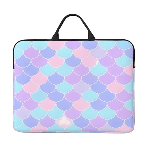 IHVBRHHM Mermaid Tattoo 14 Zoll Laptoptasche mit stoßfestem Futter und tragbarem Design, geeignet für den geschäftlichen und täglichen Gebrauch. von IHVBRHHM