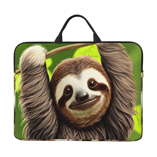 IHVBRHHM Niedliche Faultier-Laptop-Tasche mit stoßfestem Futter und tragbarem Design, geeignet für den geschäftlichen und täglichen Gebrauch. von IHVBRHHM