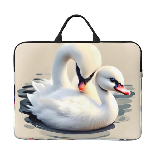 IHVBRHHM Niedliche Little Swan Laptoptasche mit stoßfestem Futter und tragbarem Design, geeignet für Business und den täglichen Gebrauch. von IHVBRHHM
