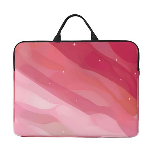 IHVBRHHM Pinke Laptoptasche mit Farbverlauf, 35,6 cm (14 Zoll), stoßfestes Futter und tragbares Design, geeignet für Business und Alltag. von IHVBRHHM