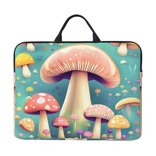 IHVBRHHM Pretty Little Mushrooms Laptoptasche mit stoßfestem Futter und tragbarem Design, geeignet für Business und den täglichen Gebrauch. von IHVBRHHM