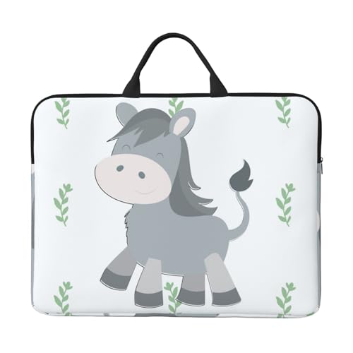 IHVBRHHM Smiling Donkey Laptoptasche mit stoßfestem Futter und tragbarem Design, geeignet für Business und den täglichen Gebrauch. von IHVBRHHM