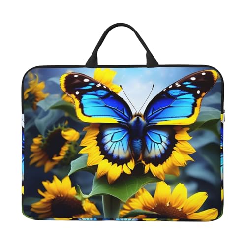 Laptoptasche mit Schmetterlingsmotiv, 35,6 cm (14 Zoll), stoßfestes Futter und tragbares Design, geeignet für Business und den täglichen Gebrauch. von IHVBRHHM