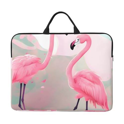 Love Flamingo Laptoptasche mit stoßfestem Futter und tragbarem Design, geeignet für Business und den täglichen Gebrauch. von IHVBRHHM
