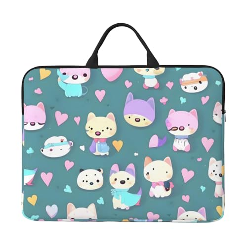Niedliche Little Fox 14-Zoll-Laptop-Tasche mit stoßfestem Futter und tragbarem Design, geeignet für Business und Alltag. von IHVBRHHM