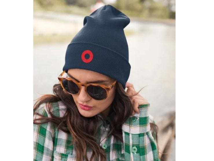 Phish Roter Kreis Donut Bestickte Mütze - Fishman Hut- Skull Cap- Rot Beanie-Phish Hut-Hldy von IHeartTour