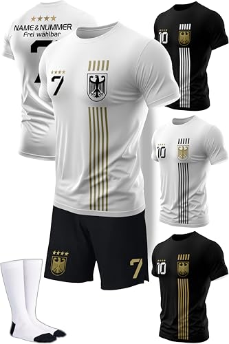 IIIII20Fo7IIIII Fussball Deutschland Trikot Em 2024 Kinder mit eigenem Namen personalisiert - Jungen National Fußball Kind Trikots - Jungs Fanartikel deutsche Nationalmannschaft XT5G von IIIII20Fo7IIIII
