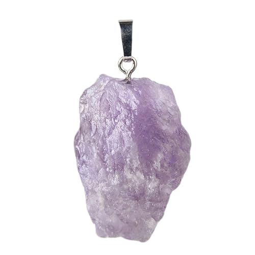 IINKUEYK 1ps Original Unregelmäßige Form Naturstein Amethysten Rosa Quarz Weißer Bergkristall Anhänger for Frauen Halsketten Schmuck Home Sammlungen (Color : Amethysts) von IINKUEYK