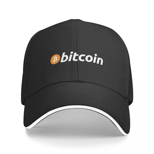 IIOGRAAW Basecap Bitcoin Logo Hut weiß Baseball Cap Sonnencreme Pferdemütze Hut Herren Damen von IIOGRAAW