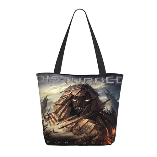 IJHRSFDST Heavy Metal Band Damen Tote Bag - Rock Band Canvas Einkaufstasche - Metal Music Merch - Wiederverwendbare umweltfreundliche Tragetasche für Fans - Konzertgeschenk, Dist-12, Einheitsgröße von IJHRSFDST
