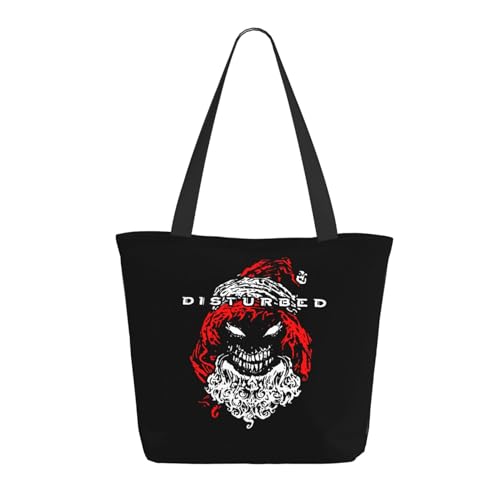 IJHRSFDST Heavy Metal Band Damen Tote Bag - Rock Band Canvas Einkaufstasche - Metal Music Merch - Wiederverwendbare umweltfreundliche Tragetasche für Fans - Konzertgeschenk, Dist-2, Einheitsgröße von IJHRSFDST