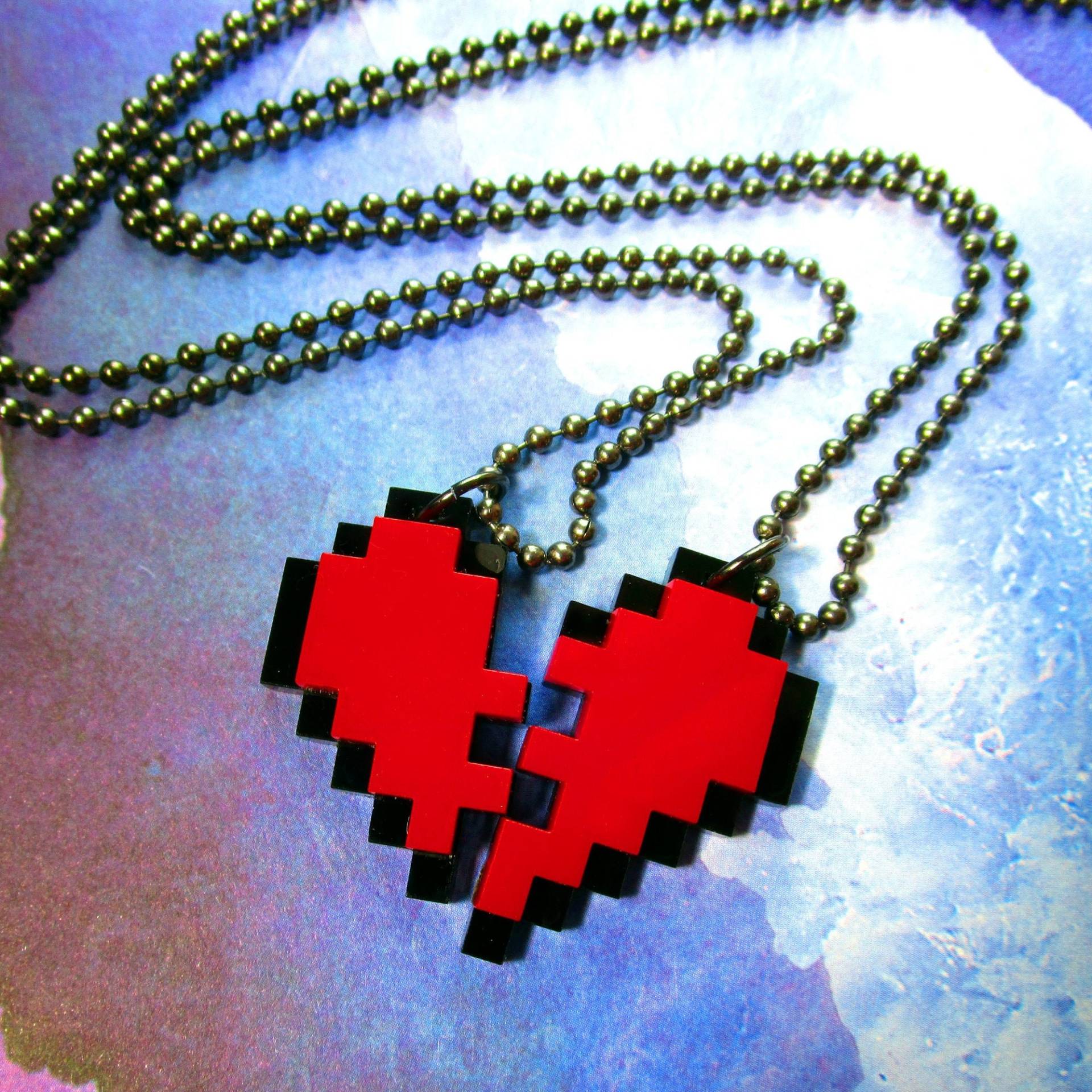 Bff Pixel Herz Halsketten-Set, Freundschaft 2Er Valentinstag Best Friends 8 Bit Gamer Geschenk Halsketten-Set Bff Pixel Herz Halsketten-Set, Freundschaft 2Er Valentinstag Best Friends 8 Bit Gamer Geschenk Halsketten-Set von IJSY