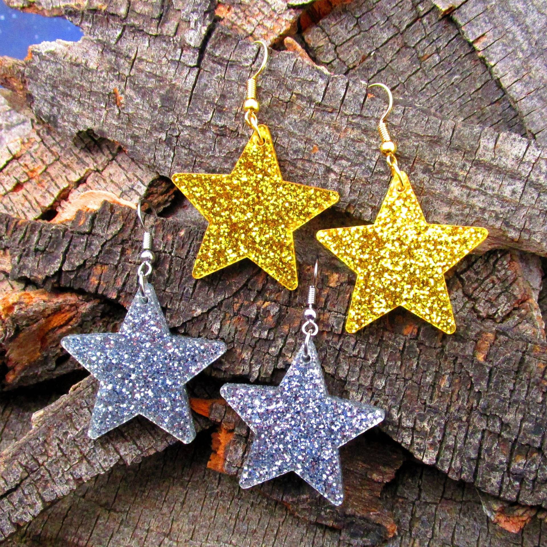 Feier Gold Glitter Oder Silber Groß Einfach Stern Baumeln Statement Ohrringe Für Silvester Weihnachten Dance Party Club Schmuck Feier Gold Glitter Oder Silber Groß Einfach Stern Baumeln Statement Ohrringe Für Silvester Weihnachten Dance Party Club Schmuck von IJSY