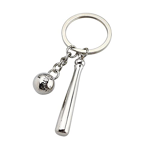 IKAAR Schlüsselanhänger Baseballschläger Keychain Anhänger aus Metall, Geschenk für Männer Frauen zum Geburtstag Weihnachten von IKAAR