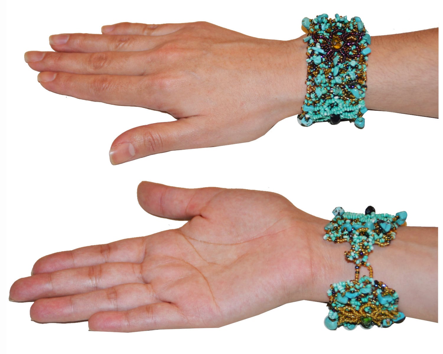 Multi-strang Perlenarmband Halbedelsteine Armband Multi-strang Perlenarmband Halbedelsteine Armband von IKALAoutfitter