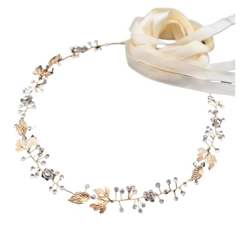 IKFGTJRE Brautgürtel Goldener Strassgürtel for Frauen Diamant-Taillenkleidgürtel Elfenbein-Brautgürtel mit Schärpe Juwelengürtel Schärpe(Color 4) von IKFGTJRE