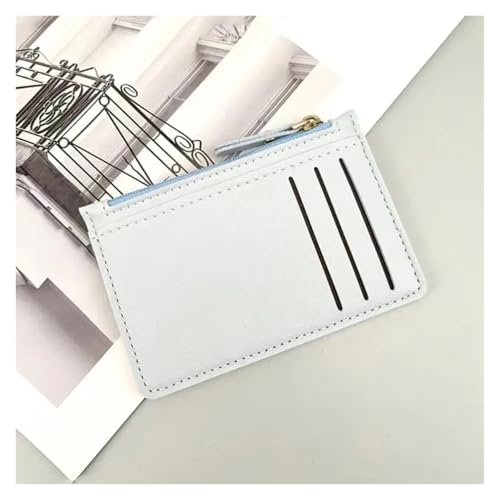 IKFGTJRE Kreditkartenetui Kartenetui mit Reißverschluss, Kunst-PVC-Leder, mehrere Steckplätze, freiliegender Münz-Organizer, Kartenetui for Männer und Frauen(Blue) von IKFGTJRE