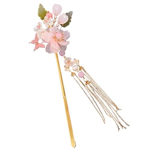 Tassel Haarstäbchen Quaste Haarstab Chinesische Rosa Blume Haarnadel Essstäbchen Hanfu Tiaras Hochzeit Bun Schmuck Fee Kopfschmuck Tassel Haarstäbchen Quaste Haarstab Chinesische Rosa Blume Haarnadel Essstäbchen Hanfu Tiaras Hochzeit Bun Schmuck Fee Kopfschmuck von IKFGTJRE