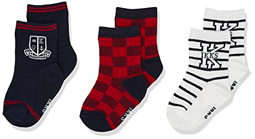 IKKS JUNIOR Baby-Jungen Lot 3 paires de chaussettes Marine Socken, Navy, 15/18 von IKKS