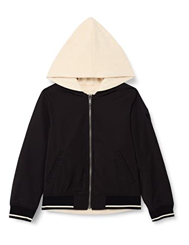 IKKS JUNIOR Jungen Blouson Réversible Noir et Ivoire Chiné Rock + Roll Xu41043.02 Wendejacke, Schwarz/Elfenbeinfarben, 3 Jahre von IKKS