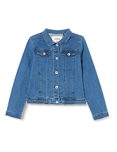 IKKS JUNIOR Jungen Veste en Jean Tressée, Tête de Mort Blanche Fleurie au DOS Xu40002.85 Jeansjacke, Stone Blue, 6 Jahre von IKKS