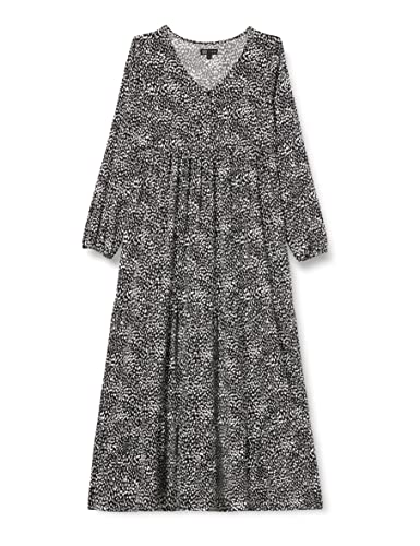 IKKS JUNIOR Mädchen Robe Longue à Manches Longues cœurs Blancs sur Fond XU30014.02 Casual Dress, Noir imprimé coeurs, 14 ans von IKKS