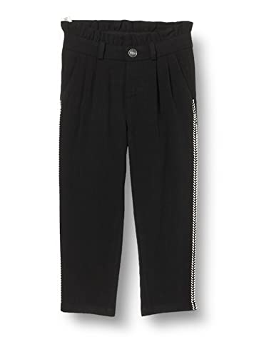 IKKS Junior Mädchen Pantalon fluide Noir Avec tressage Blanc sur Les côtés XU22022.02 Baby Hose, 6 ans von IKKS